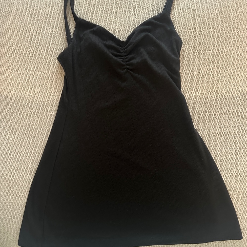 White Fox Mini Dress - Black Lacey Texture
Small